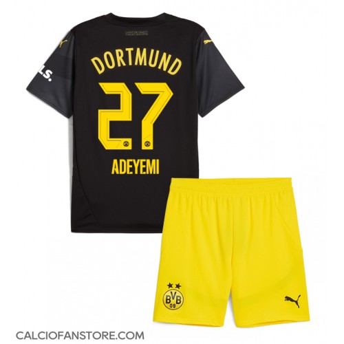 Maglia Calcio Borussia Dortmund Karim Adeyemi #27 Seconda Divisa Bambino 2024-25 Manica Corta (+ pantaloncini)